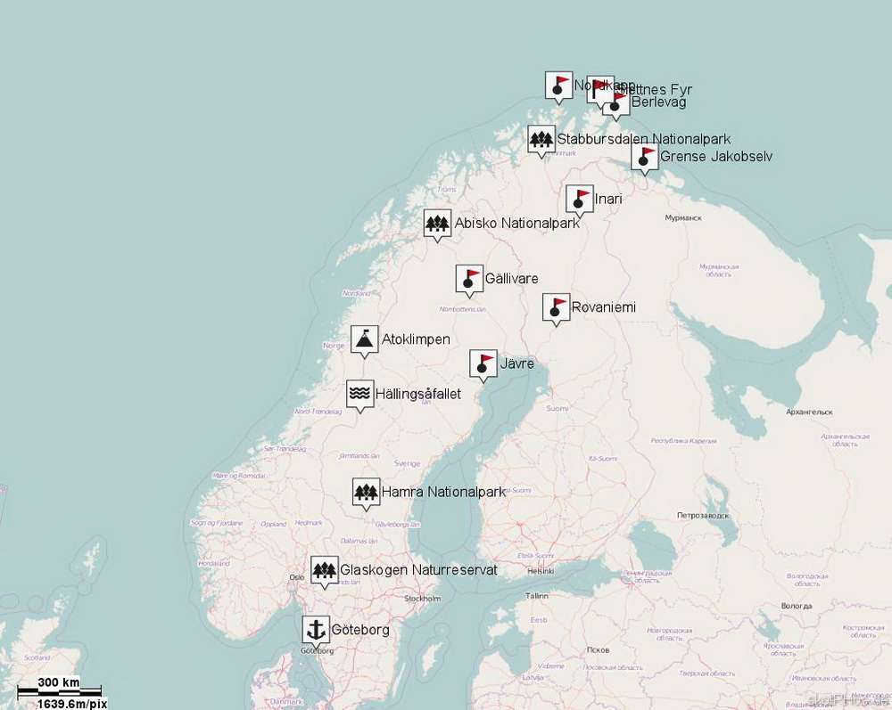 Nord-Skandinavien 2015 - Route